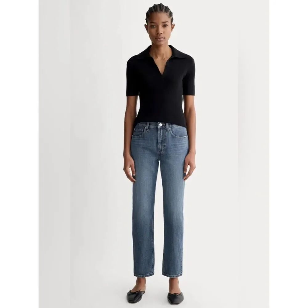 New Everlane THE SUPER-SOFT RELAXED JEAN in Mid Indigo Size 31